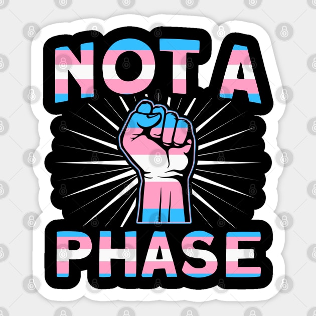 LGBT Pride Month Not a phase Trans Gay Pride Sticker by Toeffishirts